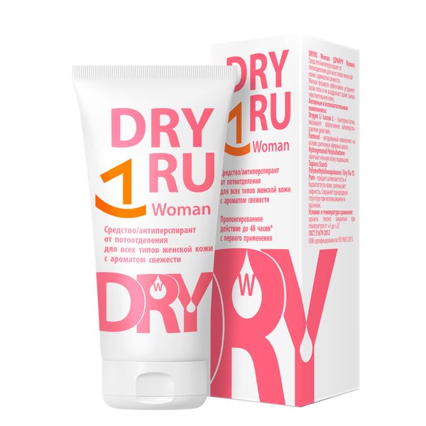 Антиперспирант для всех типов женской кожи аромат свежести Dry Ru/Драй Ру Вуман 50мл