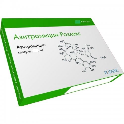 Азитромицин-Розлекс капс. 500мг 3шт