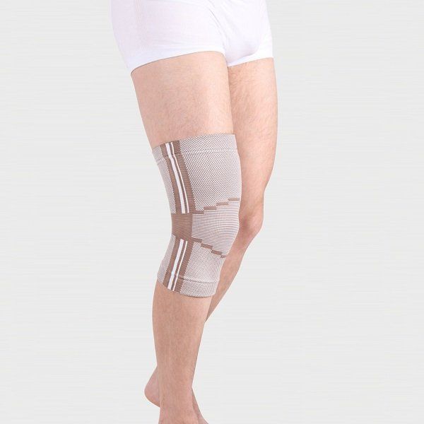 Бандаж на коленный сустав эластичный Экотен KS-E02, бежевый, 45-51см р.XL