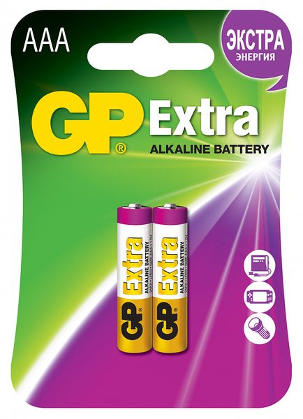 Батарейки алкалиновые gp extra lr03 (ааа) 1,5в №2