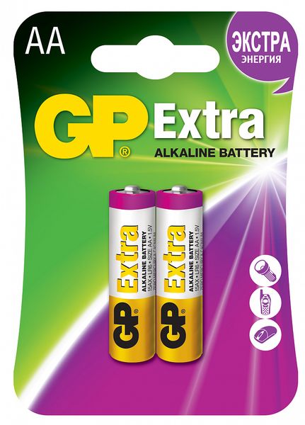 Батарейки алкалиновые gp extra lr6 (аа) 1,5в №2