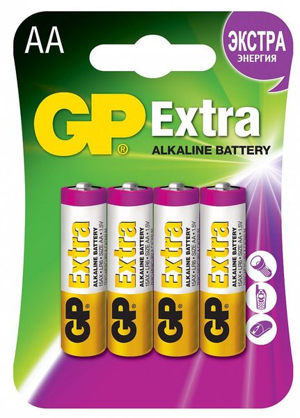 Батарейки алкалиновые gp extra lr6 (аа) 1,5в №4
