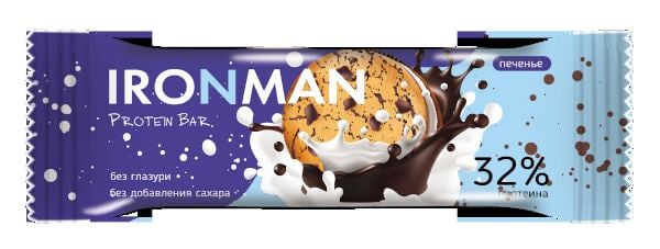 Батончик без глазури печенье 30% Protein Bar 50г 12шт