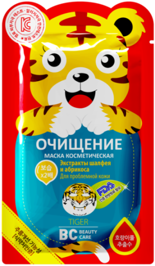 Bc beauty care маска для лица очищающая "тигр" 25 мл №1