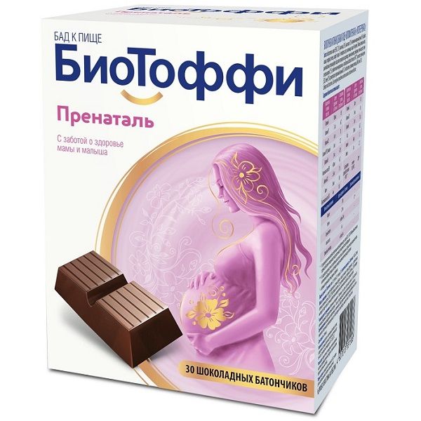 БиоТоффи Пренаталь шоколадный батончик 5г 30шт БАД