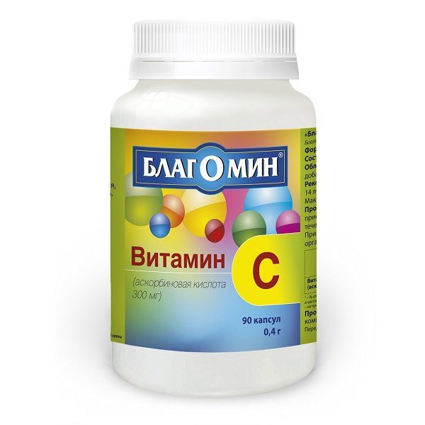 Благомин витамин с (аскорбиновая -та) капс. 300мг n90