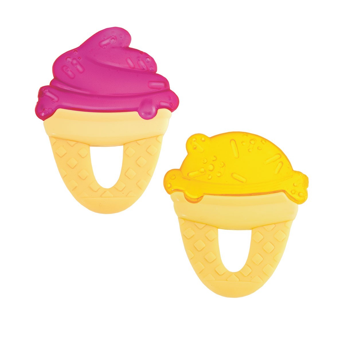 Чикко игрушка-прорезыватель fresh relax "мороженое" красное от 4мес. (310412049)