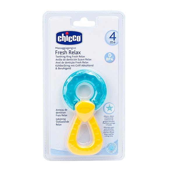 Чикко/chicco игрушка-прорезыватель с водой фреш релакс кольцо 4+ (голубое)
