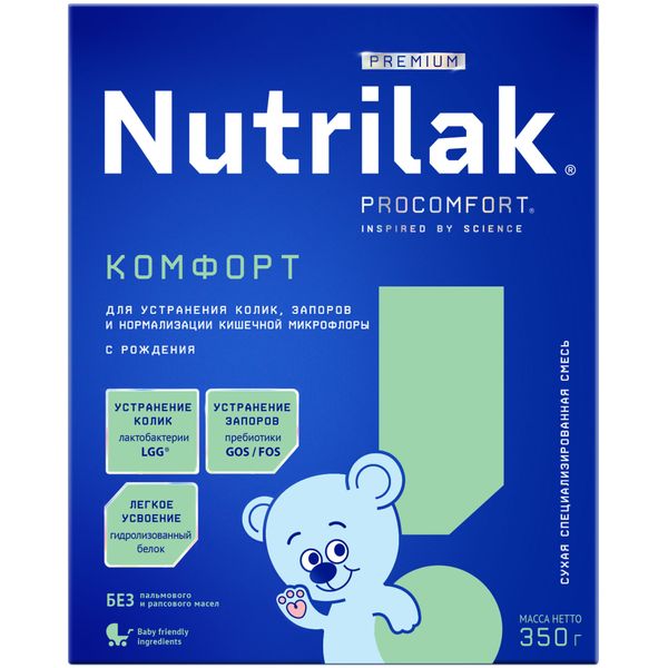 Cмесь сухая для детей с рождения Комфорт Premium Nutrilak/Нутрилак 350г