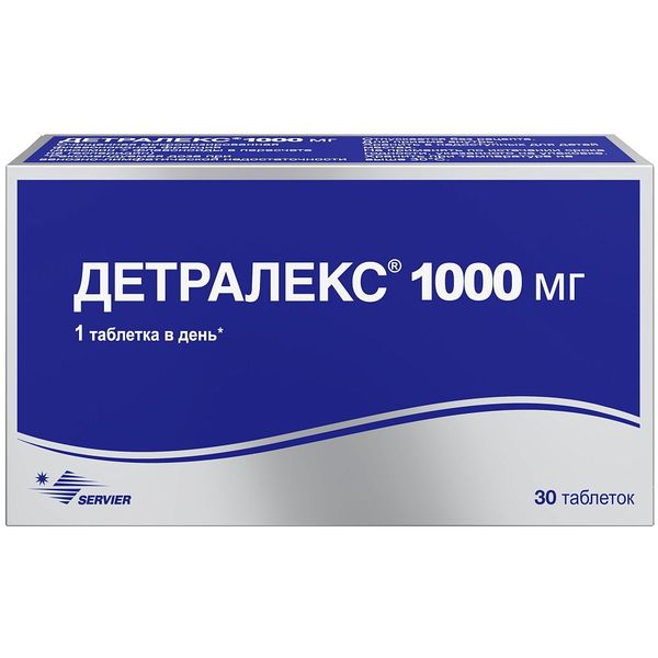 Детралекс таб. п/о плён. 1000 мг №30