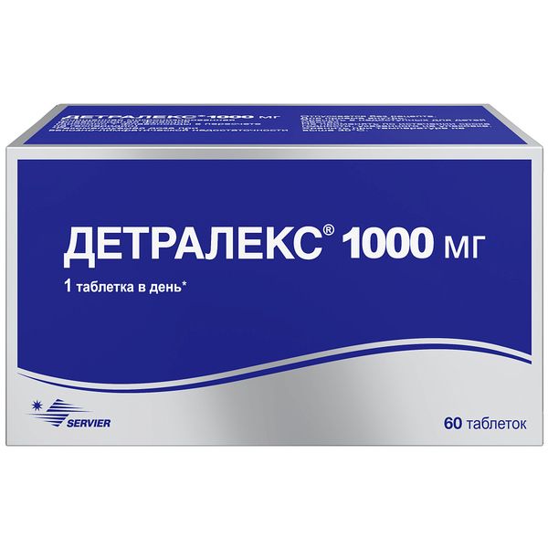 Детралекс таб. п/о плён. 1000 мг №60