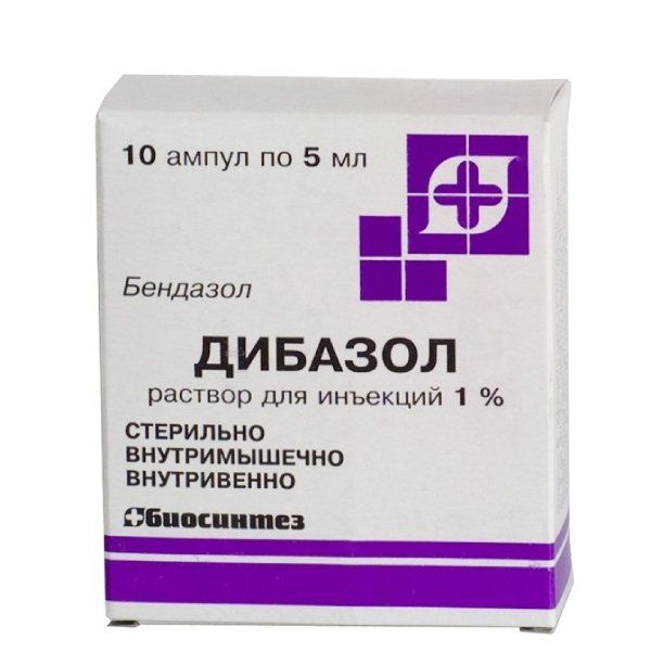 Дибазол р-р д-ин. 1% амп. 5мл №10