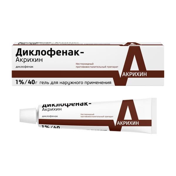 Диклофенак-акрихин гель 1% 40г n1