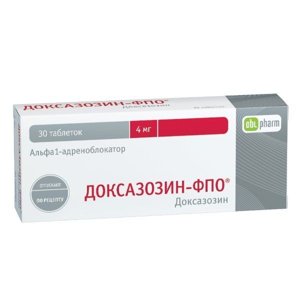 Доксазозин таблетки 4мг №30 Оболенское