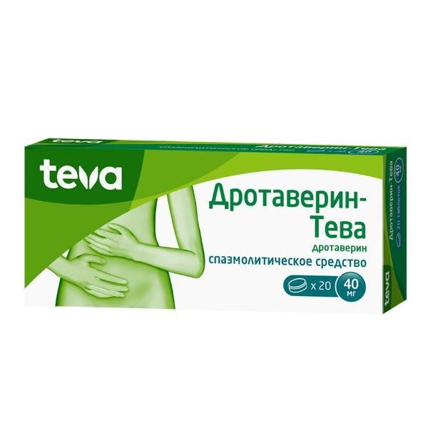 Дротаверин-Тева табл. 40 мг №20