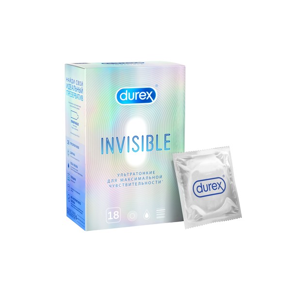Дюрекс презервативы invisible ультратонкие №18