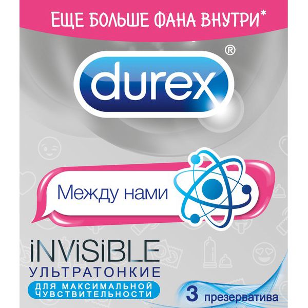Дюрекс презервативы invisible ультратонкие №3 emoji