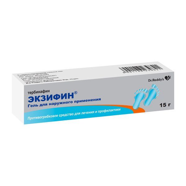 Экзифин гель д/нар. прим. 1%туба 15г