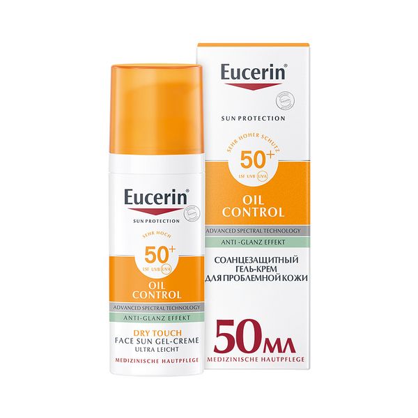 Эуцерин sensitive protect гель-крем солнцезащитный для проблемной кожи лица spf50+ фл. 50мл (69767)