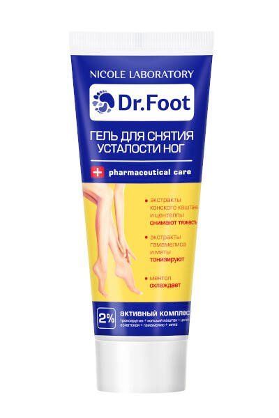 Гель для снятия усталости ног марки dr.foot 75 мл