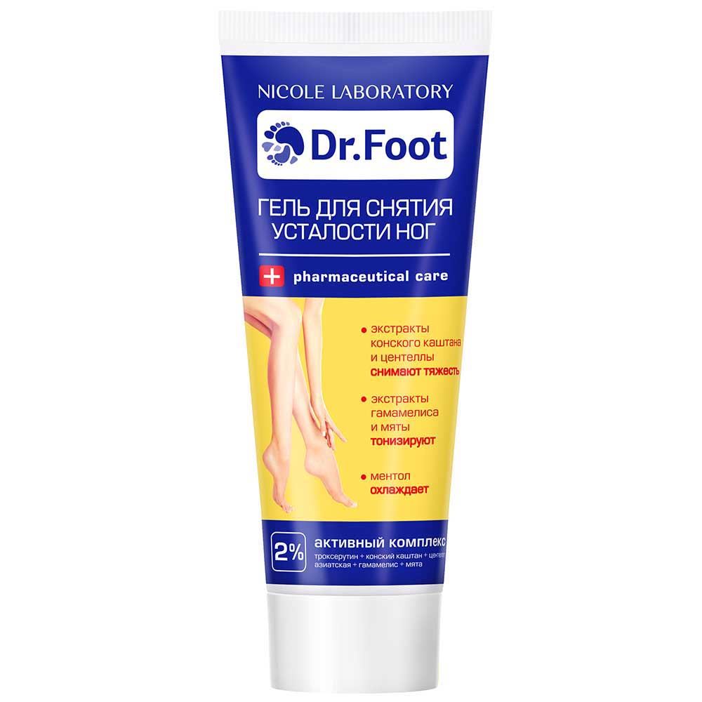 Гель Dr. Foot (Доктор Фут) для снятия усталости ног 75 мл