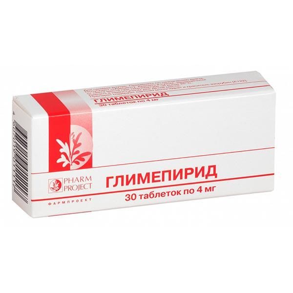 Глимепирид таблетки 4мг №30 Фармпроект