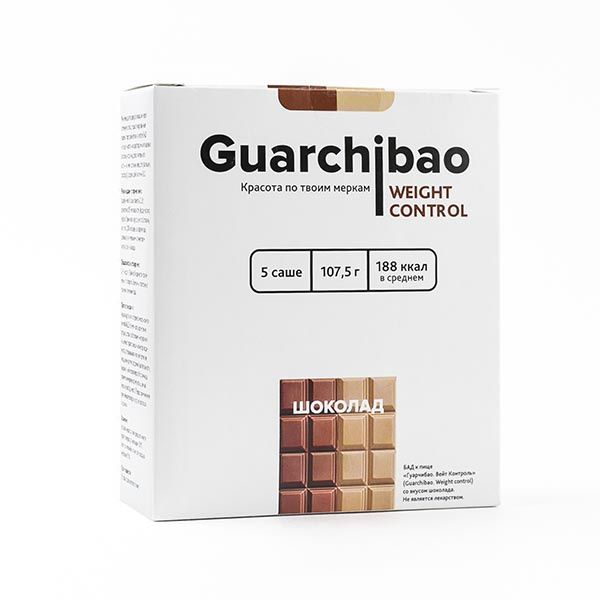 Гуарчибао Вейт Контрол со вкусом шоколада пор. в саше-пак. 21,5г 5 шт.