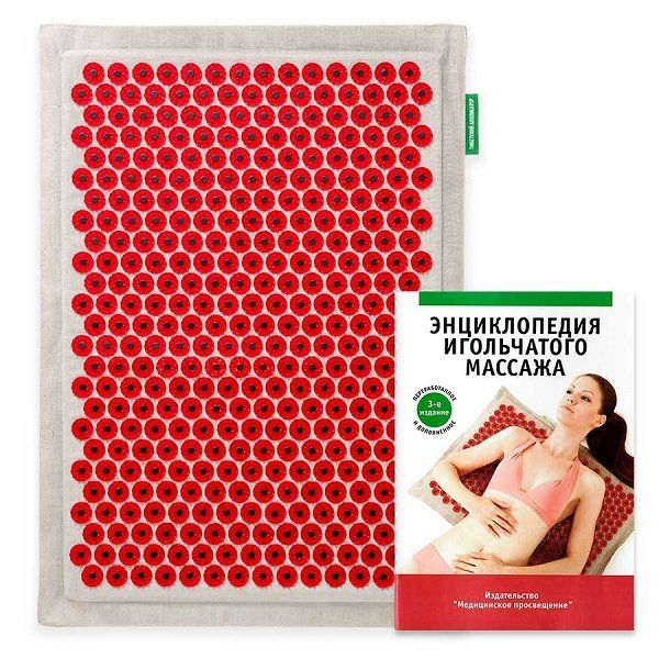 Иппликатор кузнецова тибетский магнитный на мягкой подложке коврик массаж большой (красный)