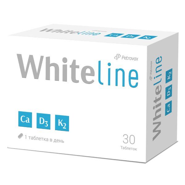 Кальций+Д3+К2 таблетки 1560,8мг Whiteline (Вайтлайн) 30 шт.