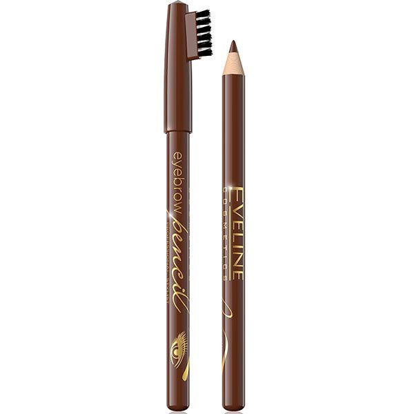 Карандаш контурный для бровей Eyebrow pencil коричневый Eveline