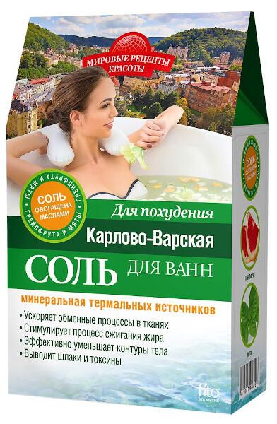Карлово-варская соль для ванн для похудения серии мировые рецепты красоты fito косметик 500 г