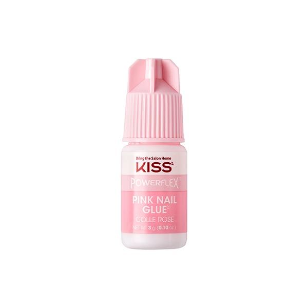 Клей для ногтей супер стойкий розовый Kiss