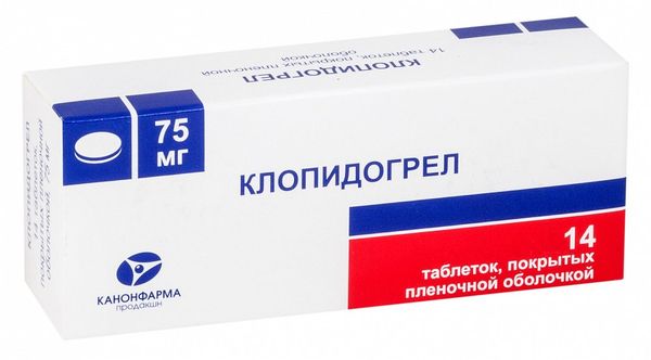 Клопидогрел табл. п.п.о. 75 мг №14