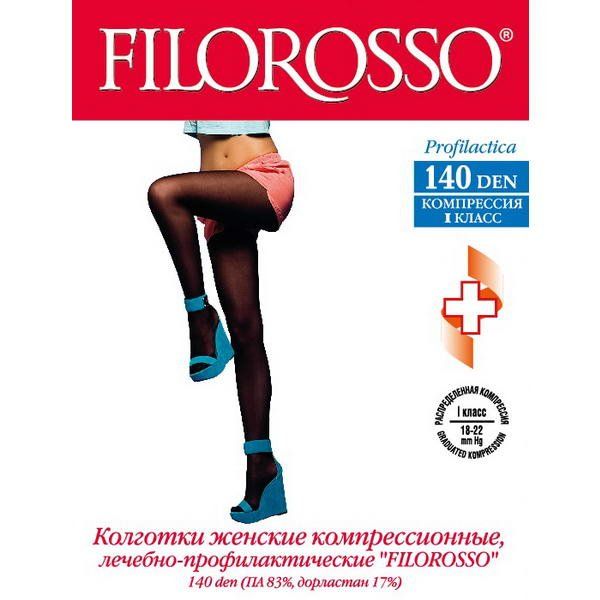 Колготки леч-проф.,Profilactica 140 den, 1 класс, черный, р.2 Filorosso/Филороссо