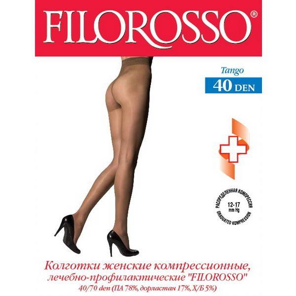 Колготки леч-проф.,TANGO 40 den, черный, р.2 Filorosso/Филороссо