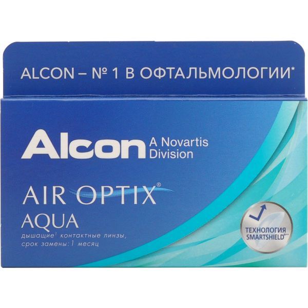 Контактные линзы airoptix aqua sph  8,6 14,2 -01.50 3 шт Alcon