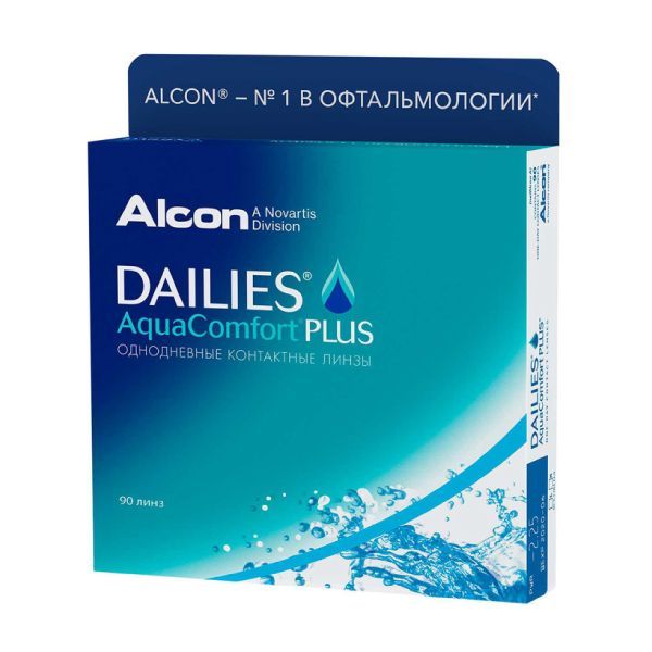 Контактные линзы dailies aquacomfort plus 8,7 14,0 -03.00 90 шт Alcon