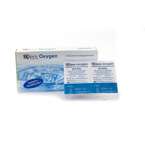 Контактные линзы R8.6 -04,00 Oxygen IQlens 6шт