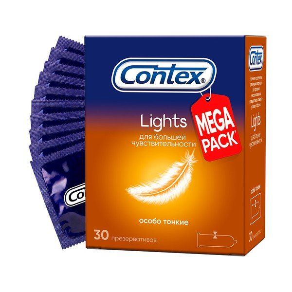 Контекс презервативы light (особо тонкие) №30