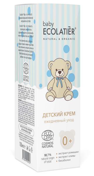 Крем детский Ежедневный уход" Baby 0+ (Ecocert), Ecolatier baby 100 мл"