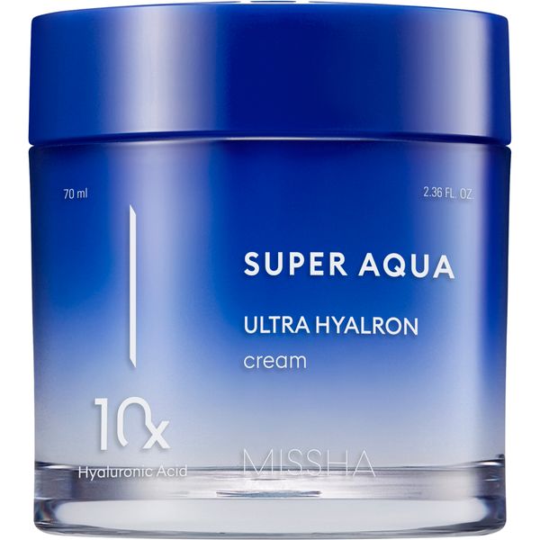Крем для всех типов кожи лица увлажняющий Super Aqua Ultra Hyalron Missha банка 70мл