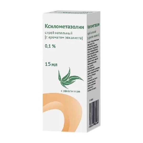 Ксилометазолин спрей наз. эвкалипт 0,1% фл. 15мл