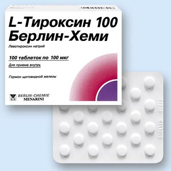 L-тироксин 100 берлин-хеми таб. 100мкг n100