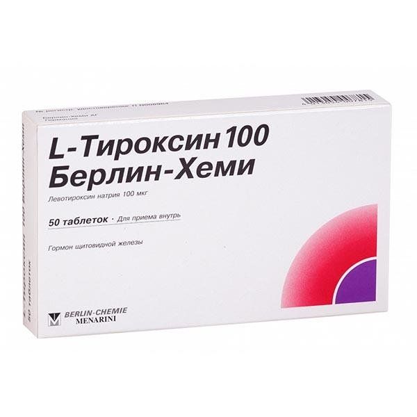 L-тироксин 100 берлин-хеми таб. 100мкг n50