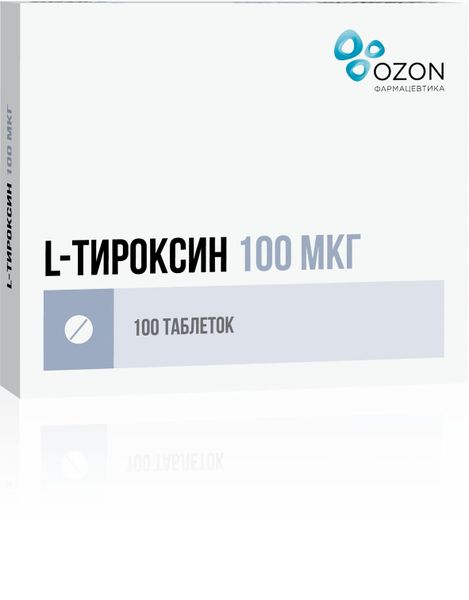 L-Тироксин таблетки 100мкг 100 шт.