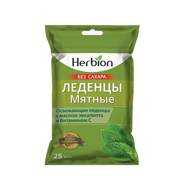 Леденцы мятные б/сах. с маслом эвкалипта и витамином С 25шт