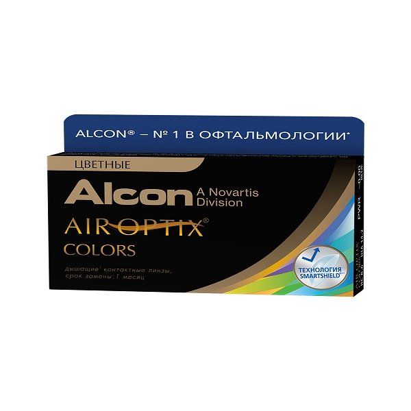 Линзы контактные цветные Alcon/Алкон air optix colors (8.6/-1,75) Turquoise 2шт