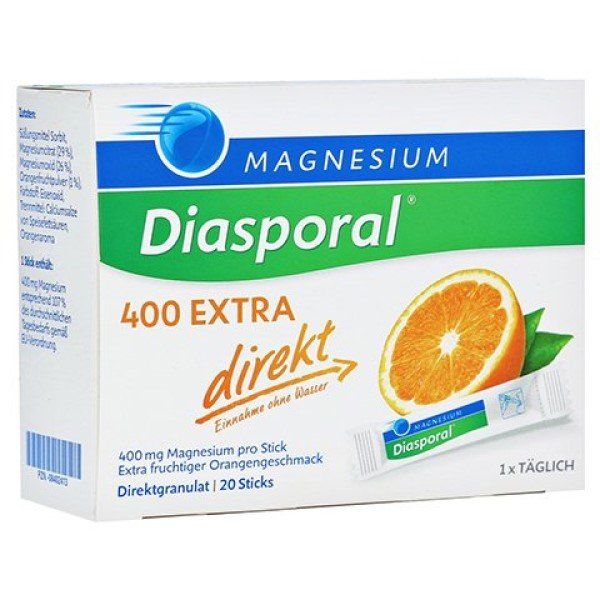 Магний Диаспорал Директ 0,4г апельсин гран. 2,22г 20шт