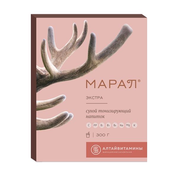 Марал Экстра сух. тонизир. напиток порош. д/приг. р-ра д/вн.приема 300г