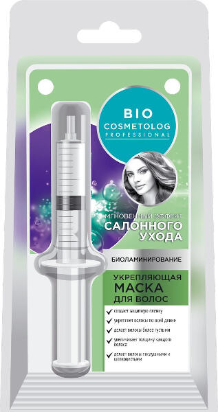 Маска для волос укрепляющая серии biocosmetolog professional fito косметик шприц 25 мл